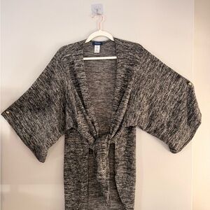 Poliana Plus Fashion Charcoal Knit Poncho Sz 2X NWOT